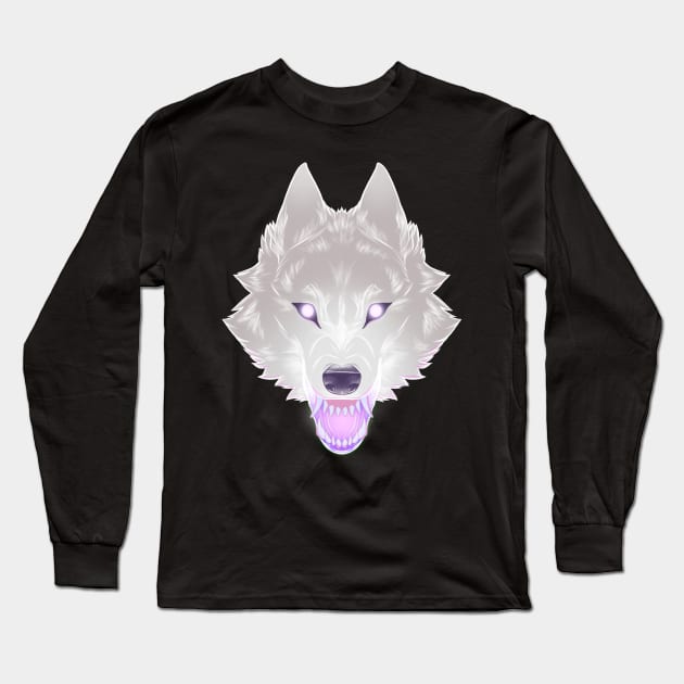 Inverted Wolf Long Sleeve T-Shirt by RioBurton